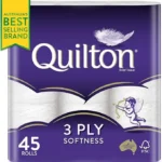 Quilton 3-Ply Toilet Tissue 45 pack (9 x 5 rolls)