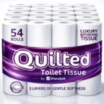 54 Rolls 3-Ply Toilet Paper Soft Quilted Strong Thick Bath Tissue Bulk Pack